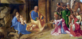 Tarjeta de Navidad apaisada con La adoración de los Magos de Giorgione, de la National Gallery de Londres, modelo 70