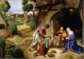 Tarjeta de Navidad con la Adoración de los Pastores de Giorgione, modelo 64