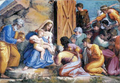 Tarjeta de Navidad con la Epifanía de Giovanni da Spoleto en las Logias Vaticanas, modelo 56