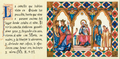 Tarjeta de Navidad apaisada con el Evangelio de la Epifanía según San Mateo y los Reyes Magos, modelo 11