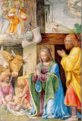 Tarjeta de Navidad con La Natividad de Bernardino Luini, del Museo del Louvre, modelo 57