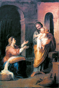 Tarjeta de Navidad con La Sagrada Familia de Bartolomé Esteban Murillo, modelo 31