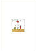 Tarjeta de Navidad contemporánea Siguiendo la luz, diseño de Rafael Vivas Bilbao, modelo 17